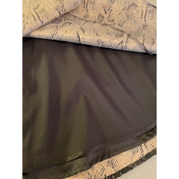 Strapless Snake Print Fit & Flare Dress By Express Size 8 - Picture 6 of 11